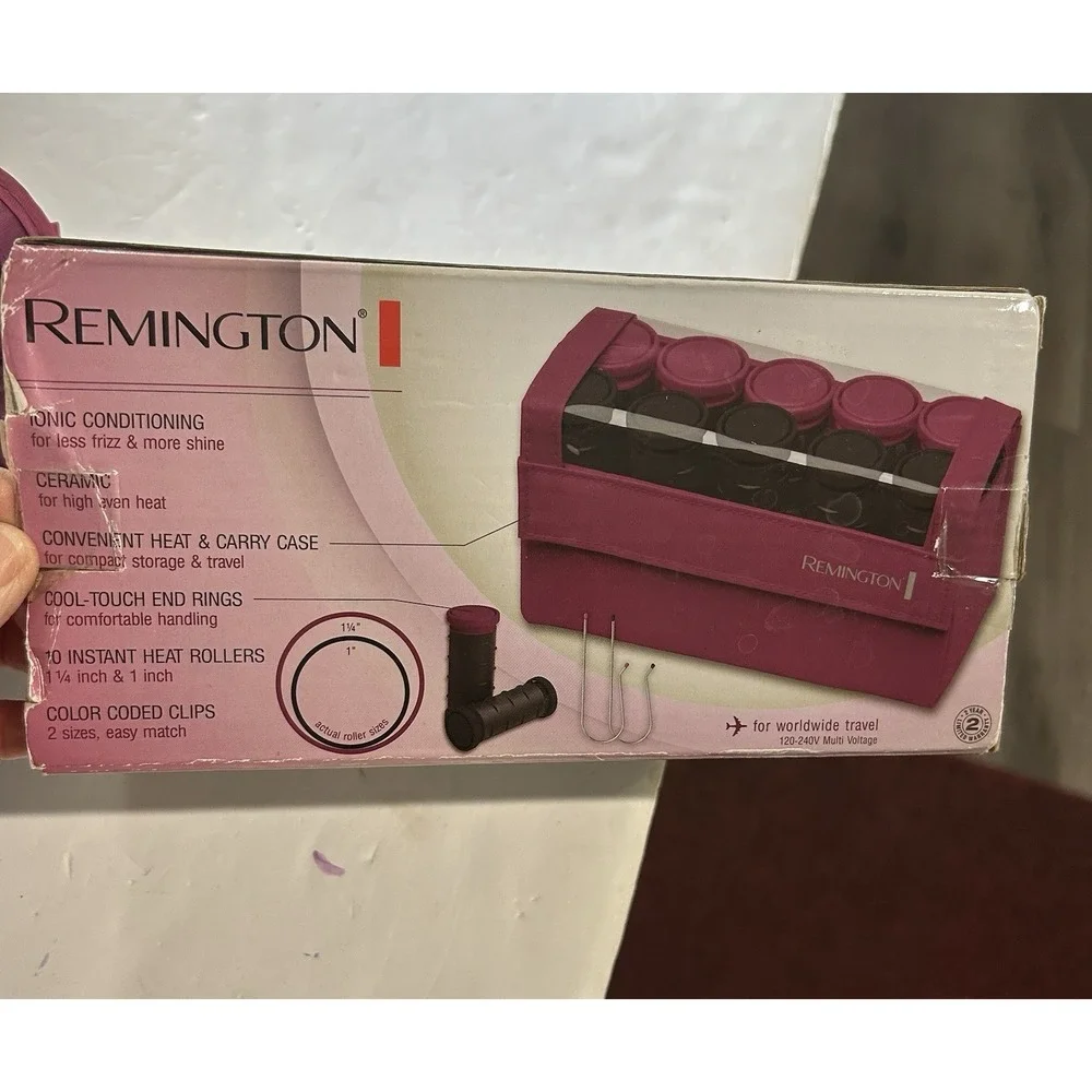 REMINGTON STYLE CURL ENVY TRAVEL ON THE GO ROLLER STEAM SET IN CASE Tested